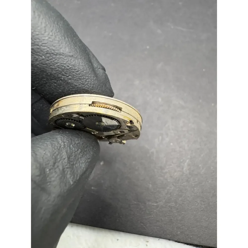 Vintage Alida Mechanical Pocket Watch Gold Tone Dial Movement 15 Jewels 13.4mm